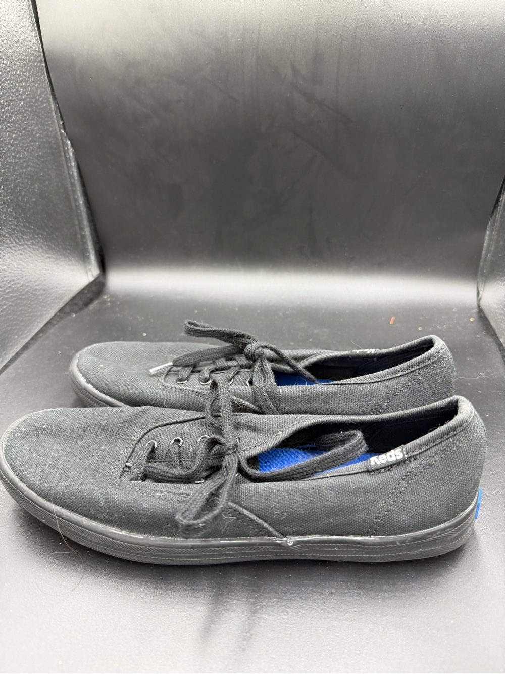 Keds Men's Black Canvas Lace-Up Sneakers with Low Profile